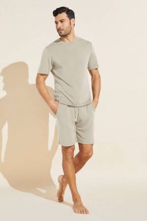 Eberjey Henry TENCEL™ Modal Short PJ Set Men Pajamas Beige | YZF283QK