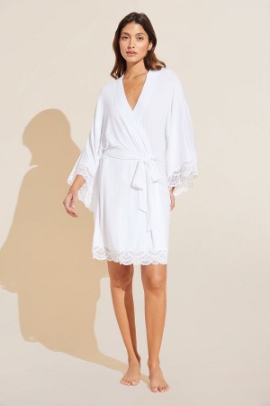 Eberjey Mariana TENCEL™ Modal Women Robe White | KZQ4158CK