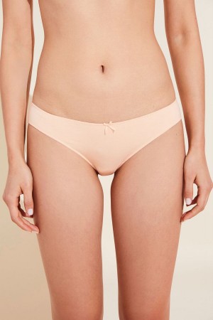 Eberjey Pima Stretch Cotton Women Bikini Panty Beige | YRZ7089IC