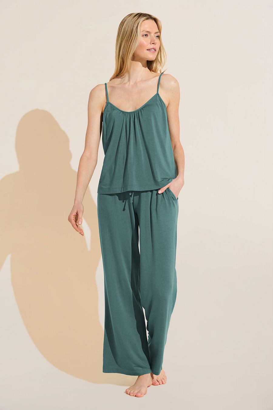 Eberjey Gisele TENCEL™ Modal Cami & Pant PJ Set Women Pajamas Green | NRR8013JZ