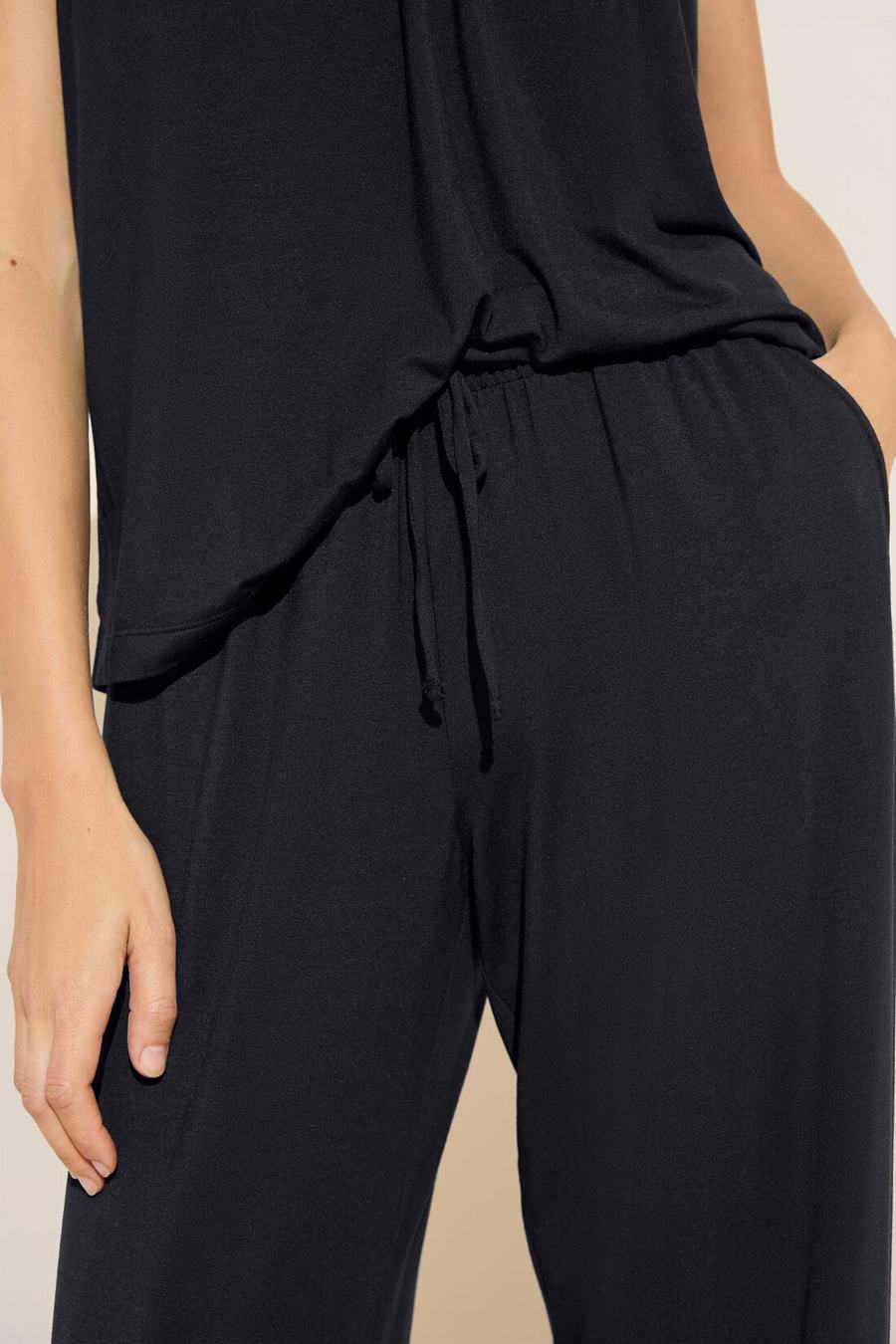 Eberjey Gisele TENCEL™ Modal Cami & Pant PJ Set Women Pajamas Black | DIQ1422EJ