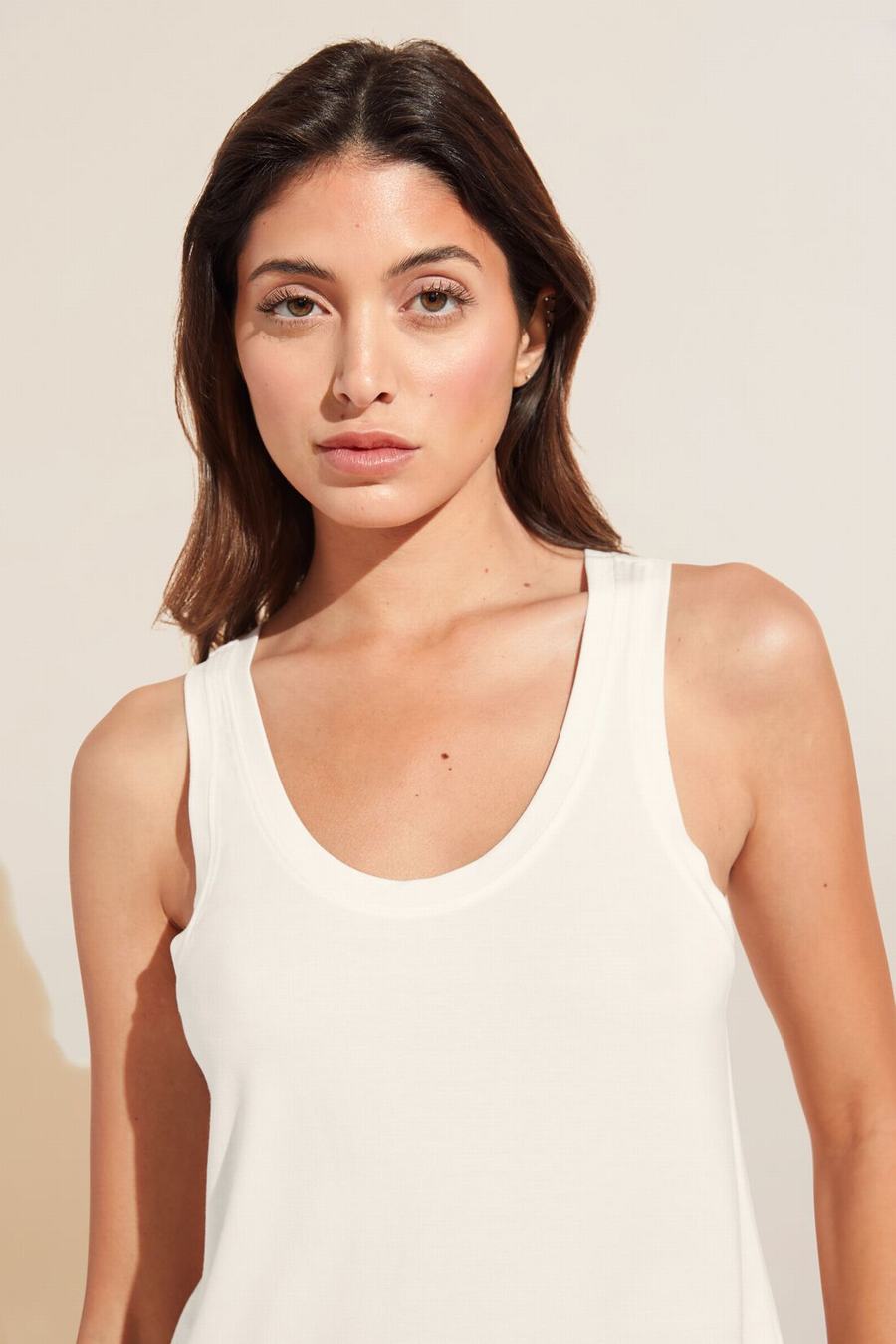 Eberjey Gisele TENCEL™ Modal Everyday Women Tank Top White | FPS5599DU