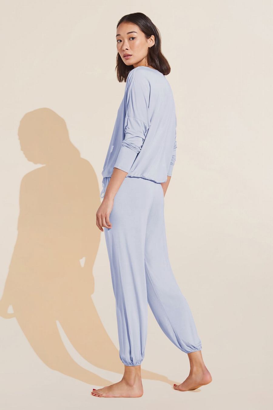 Eberjey Gisele TENCEL™ Modal Slouchy PJ Set Women Pajamas Blue | CDN2856YU