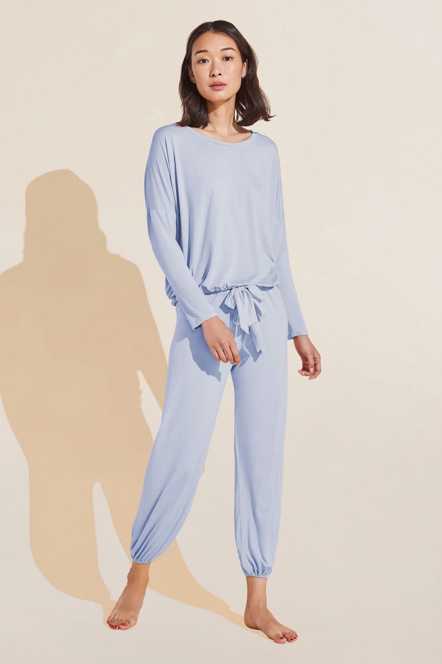 Eberjey Gisele TENCEL™ Modal Slouchy PJ Set Women Pajamas Blue | CDN2856YU