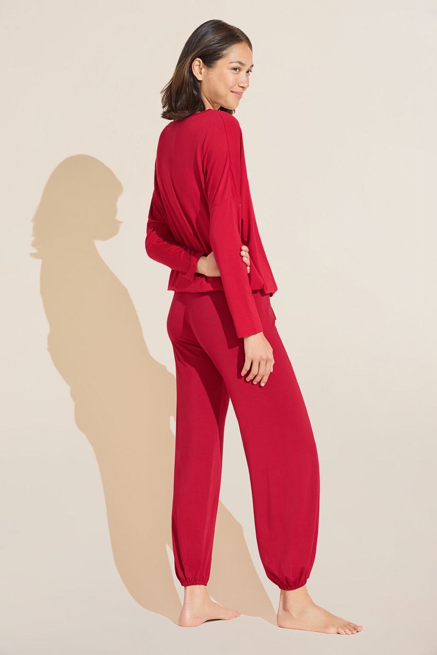 Eberjey Gisele TENCEL™ Modal Slouchy Set Women Pajamas Red | OZZ9046UP