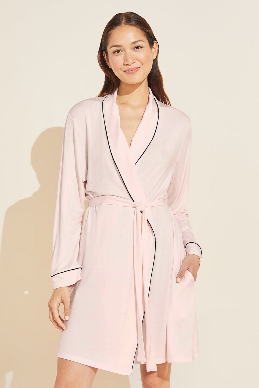 Eberjey Gisele TENCEL™ Modal Women Robe Pink Black | DAR626EE