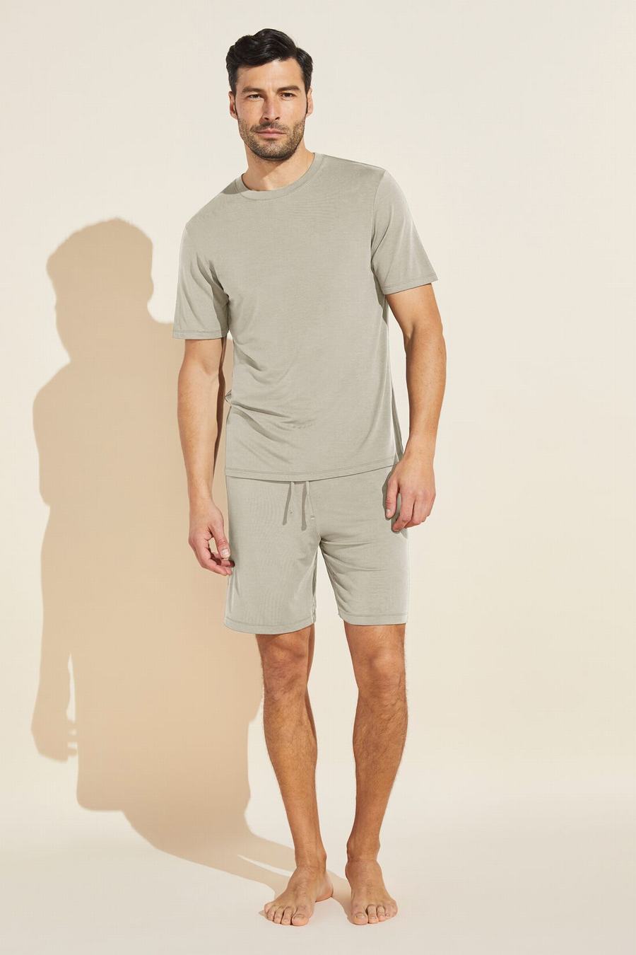 Eberjey Henry TENCEL™ Modal Short PJ Set Men Pajamas Beige | YZF283QK