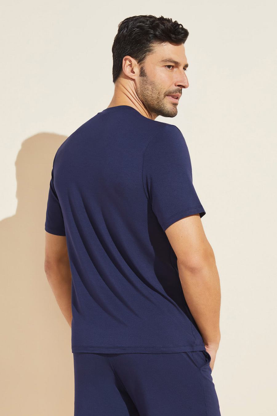 Eberjey Henry TENCEL™ Modal Short Sleeve Tee Men T-Shirt Navy | TGB1181NF