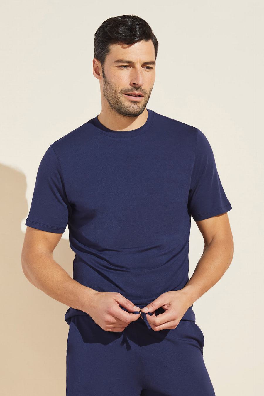 Eberjey Henry TENCEL™ Modal Short Sleeve Tee Men T-Shirt Navy | TGB1181NF