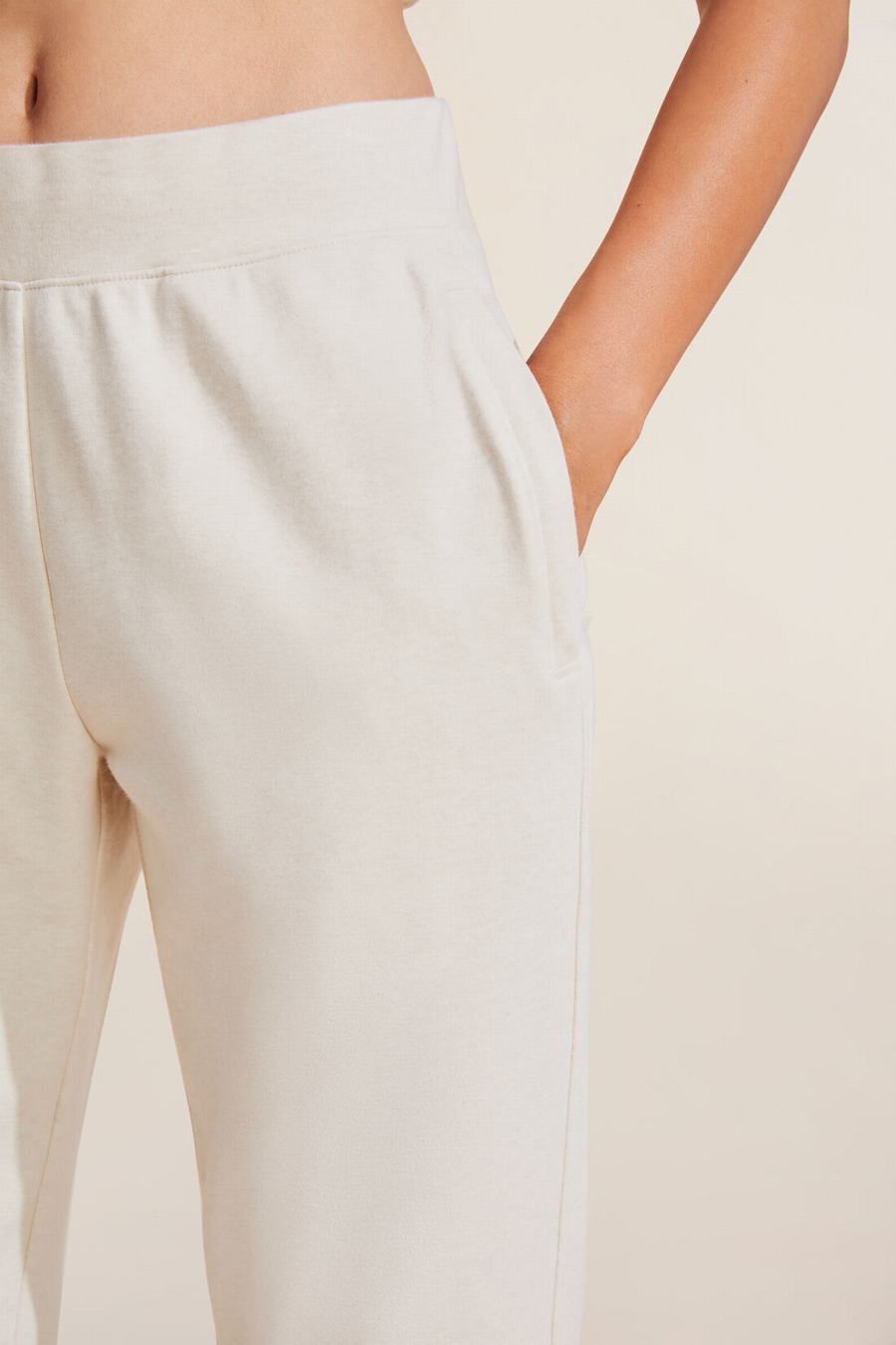 Eberjey Luxe Sweats Jogger Women Sweatpants White | HKY8446JV