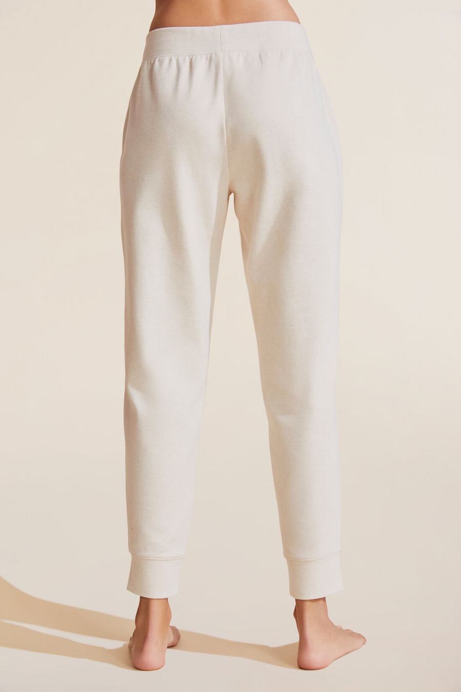 Eberjey Luxe Sweats Jogger Women Sweatpants White | HKY8446JV