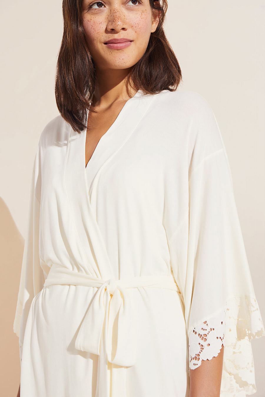 Eberjey Naya TENCEL™ Modal Women Robe White | ICB6369HC