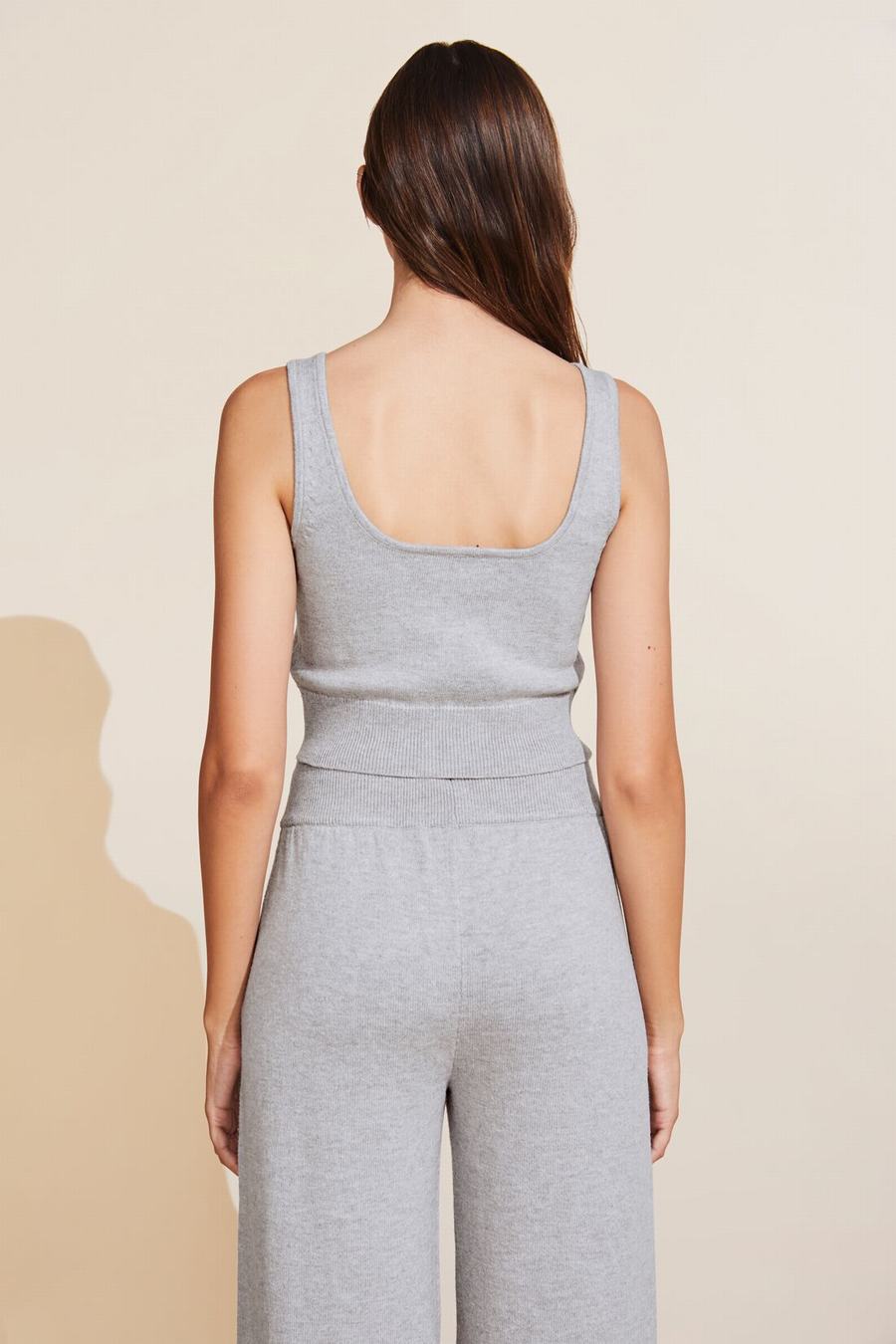 Eberjey Recycled Sweater Cropped Women Tank Top Grey | TQS6031IU