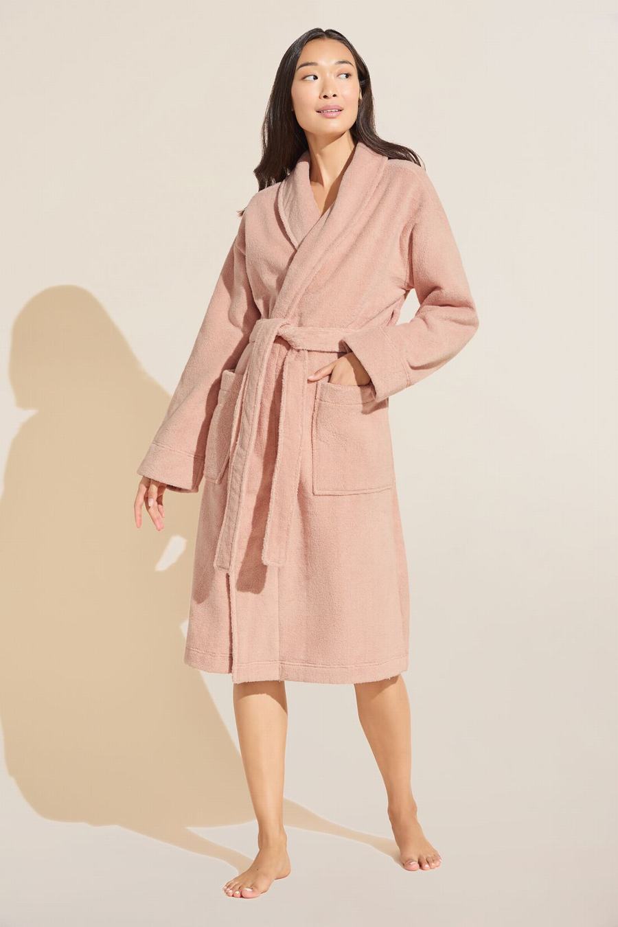 Eberjey Terry Gender Neutral Women Robe Rose Pink | FAD2833RQ