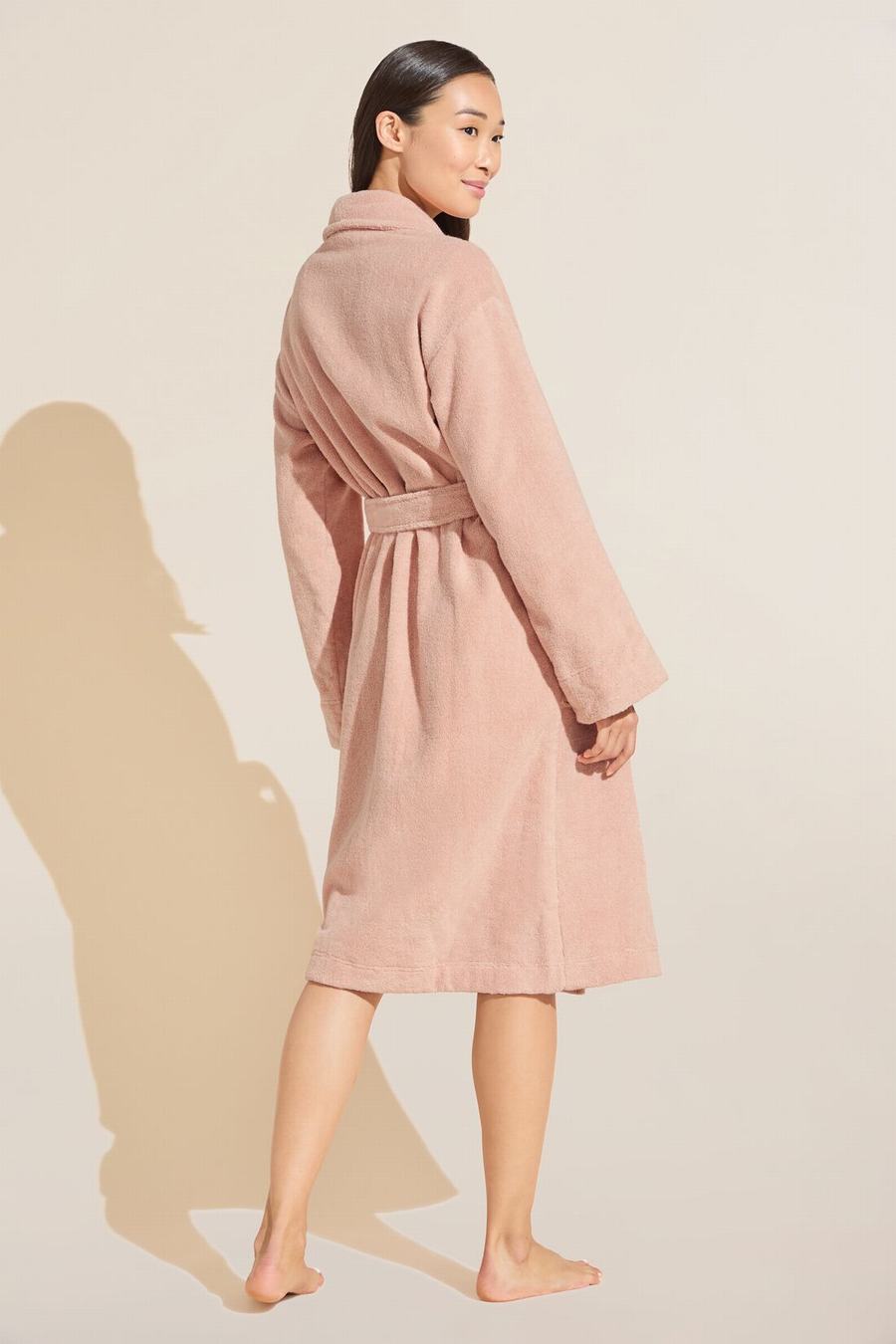 Eberjey Terry Gender Neutral Women Robe Rose Pink | FAD2833RQ