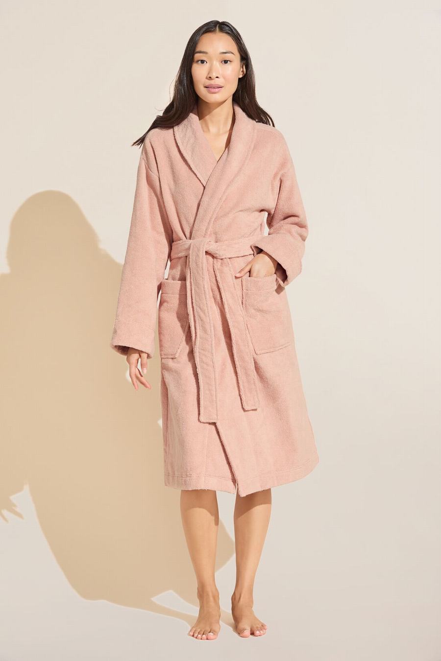 Eberjey Terry Gender Neutral Women Robe Rose Pink | FAD2833RQ