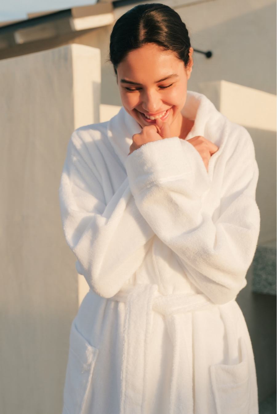 Eberjey Terry Gender Neutral Women Robe White | YOE575JY