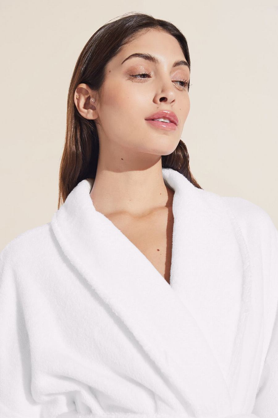 Eberjey Terry Gender Neutral Women Robe White | YOE575JY